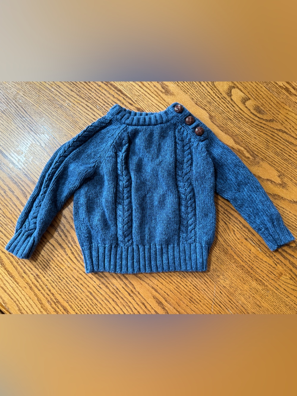 12-18 month Old Navy Navy Blue Knit Baby Sweater cotton blend